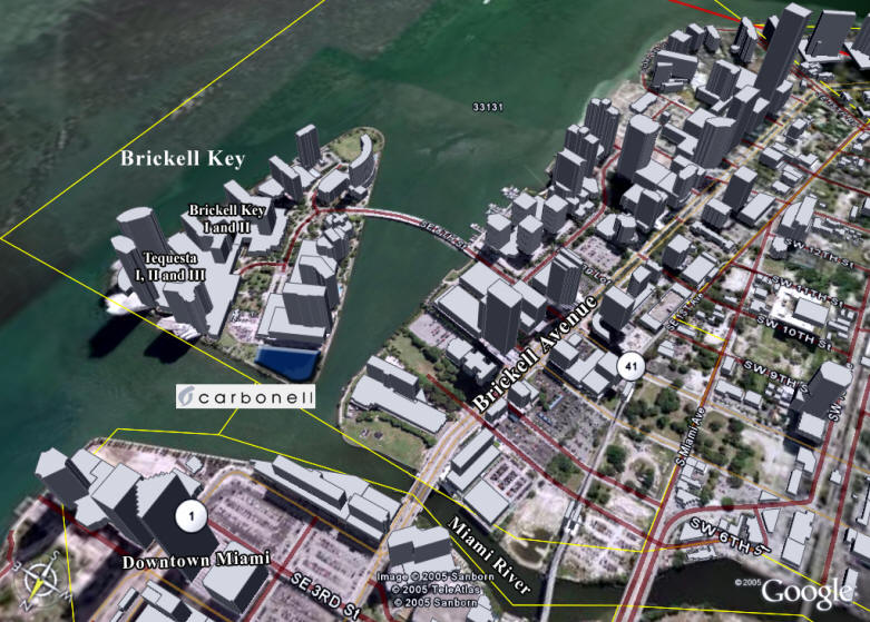 Carbonell at Brickell Key Location