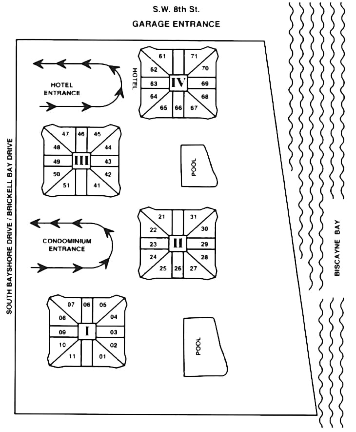 Four Ambassadors Brickell-Site Plan