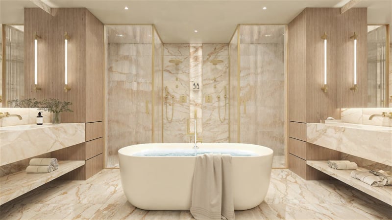 Tula Residences Miami - PH Primary Bath