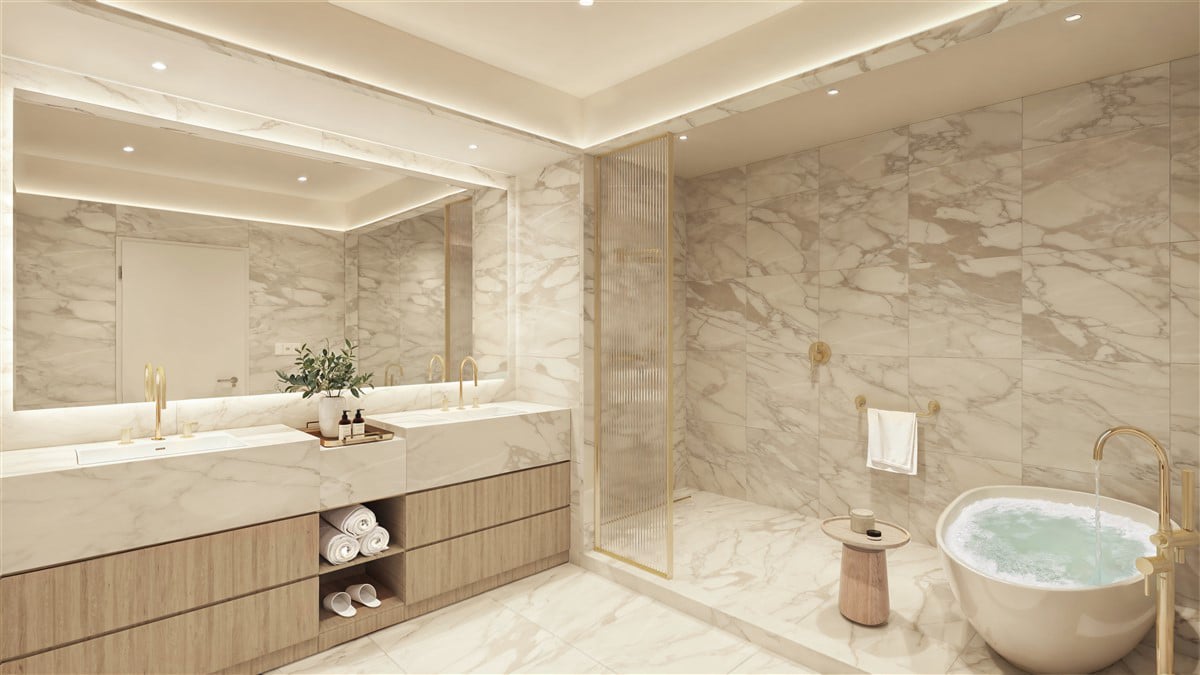 Tula Residences Miami - Primary Bathrooms