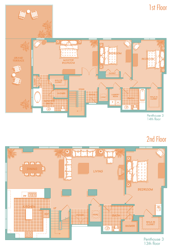 Las Olas Waverly Condo Floor Plans