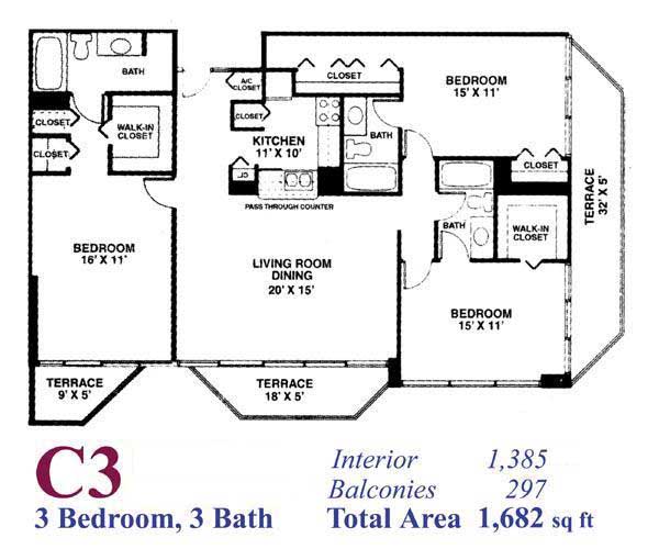 Grandview Palace North Bay Village Condo Floor Plans